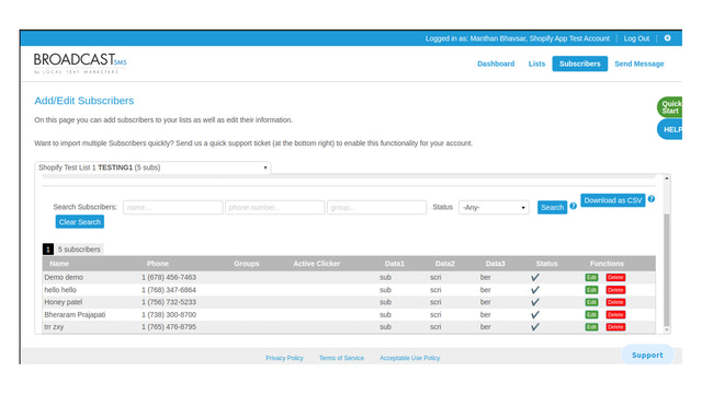 Processus d'envoi BROADCASTsms 4 (MMS)