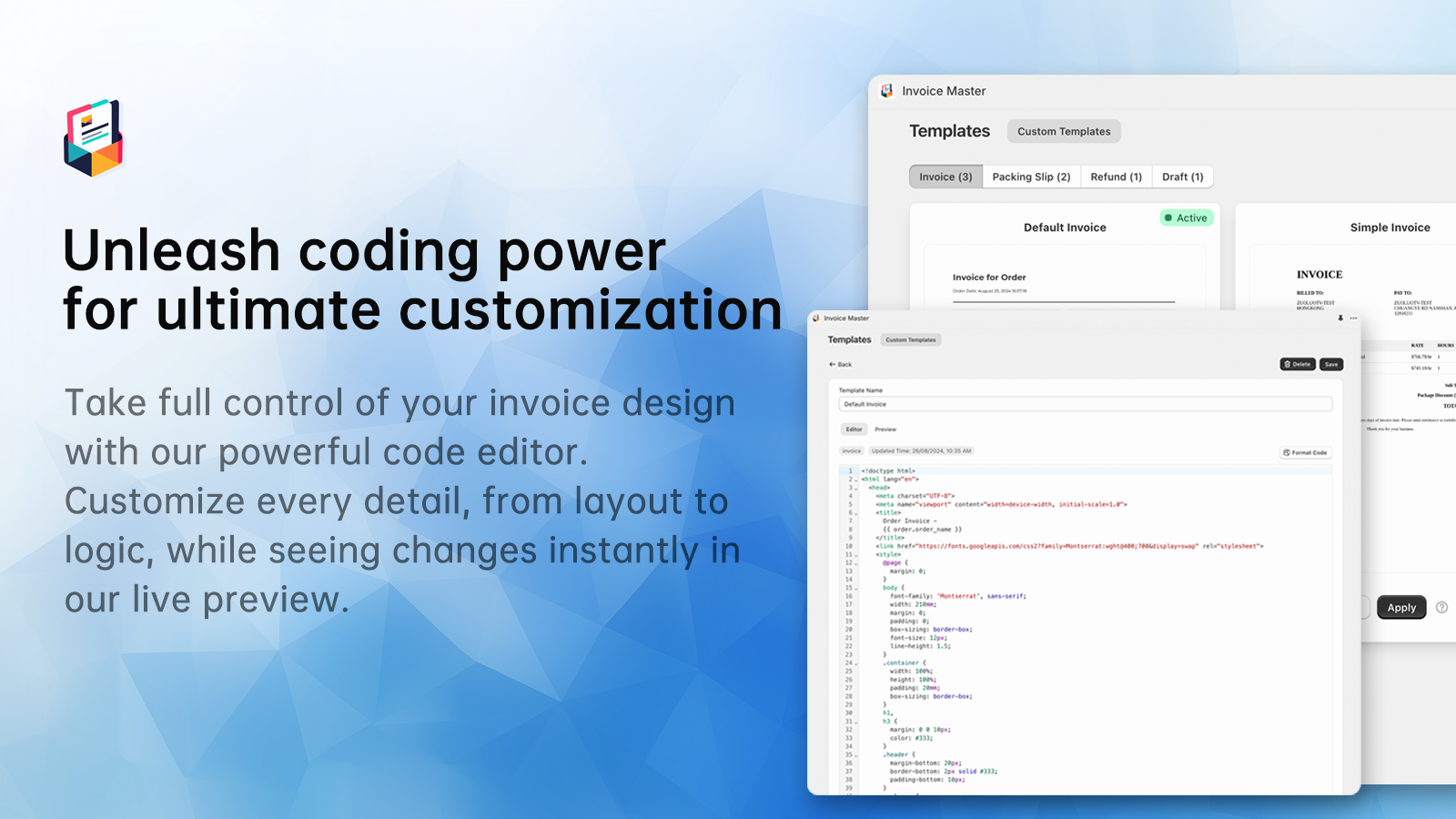 ZOOL: Invoice Master Screenshot