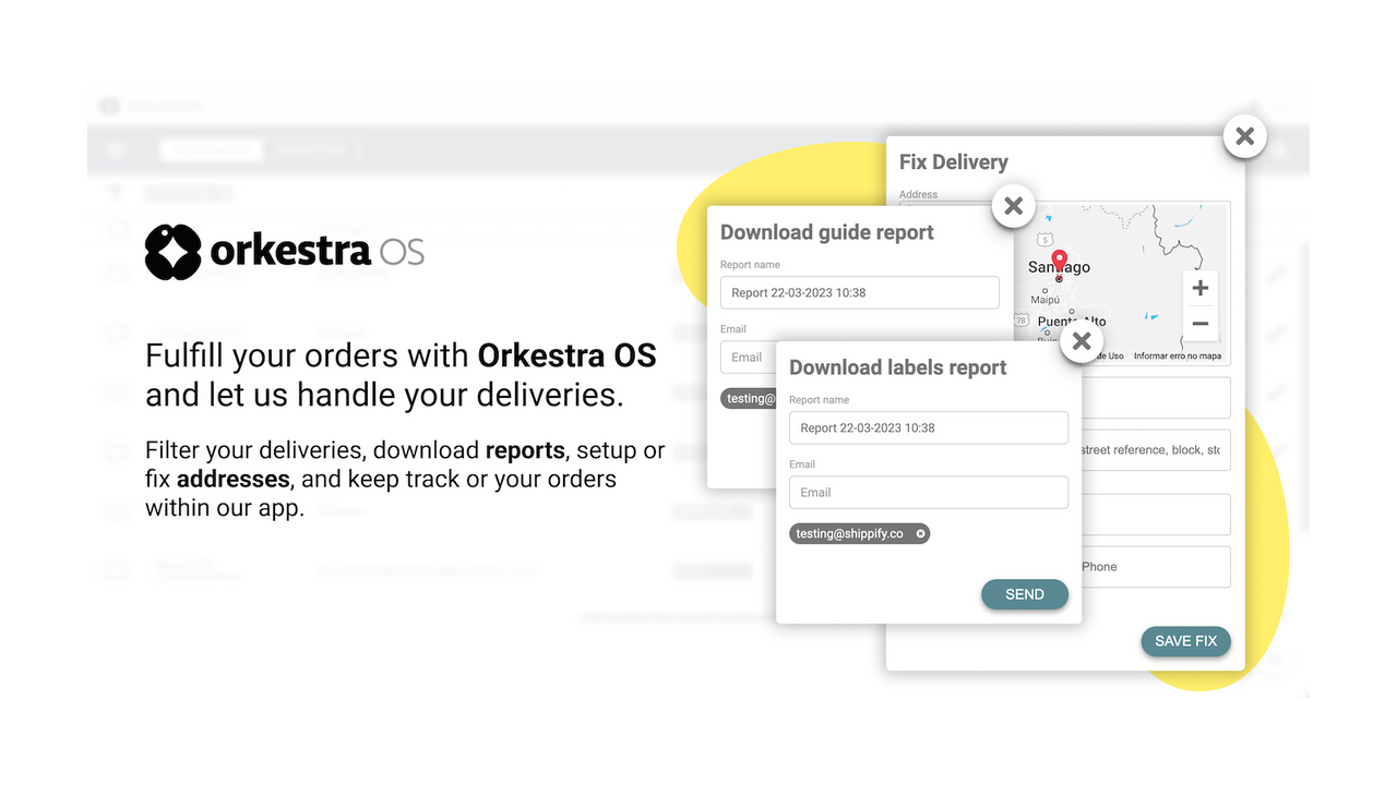 Post ordrer, opdater og hold styr på dine leverancer i vores app