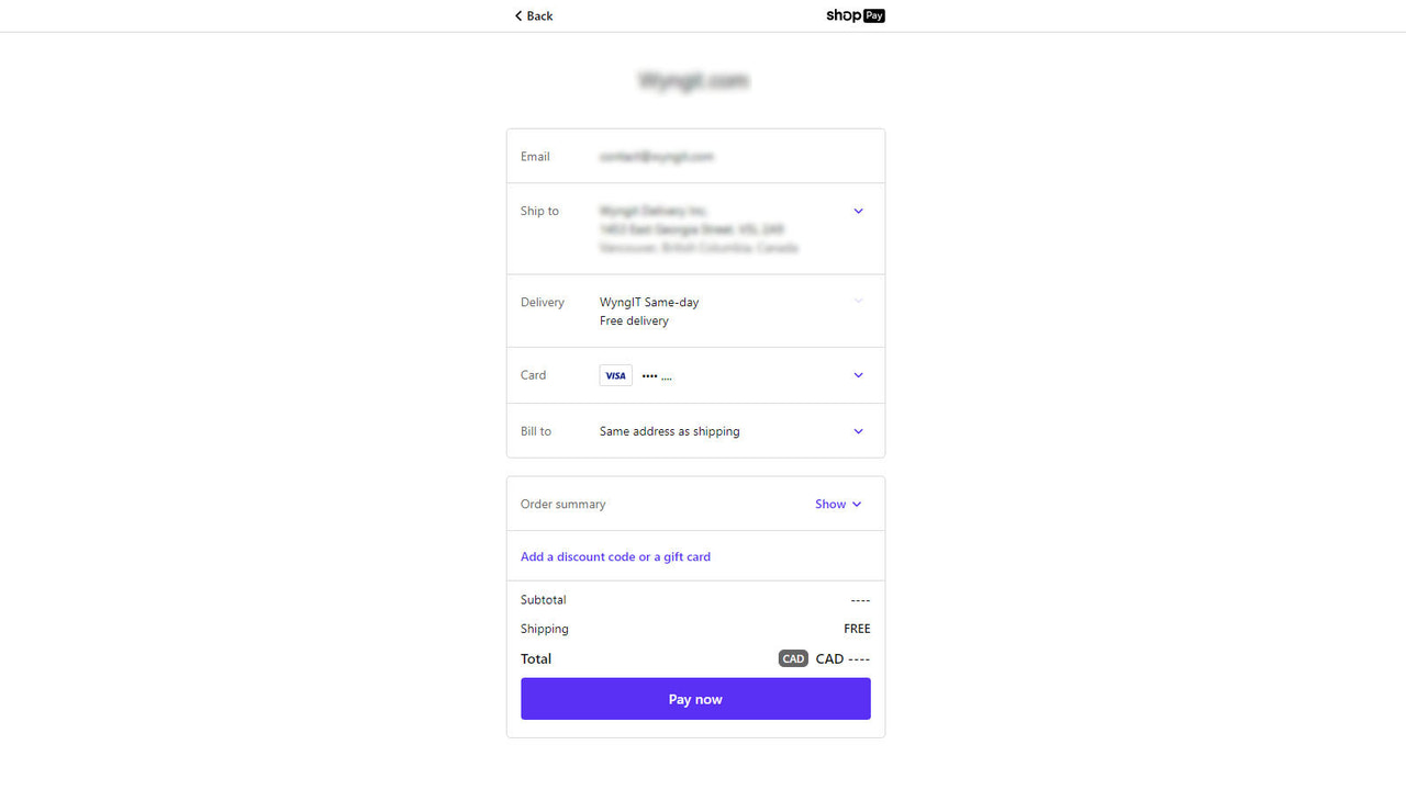 Automatisierte Versandoption beim Checkout