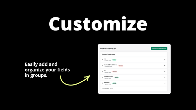 Añade campos a la página del producto de Shopify