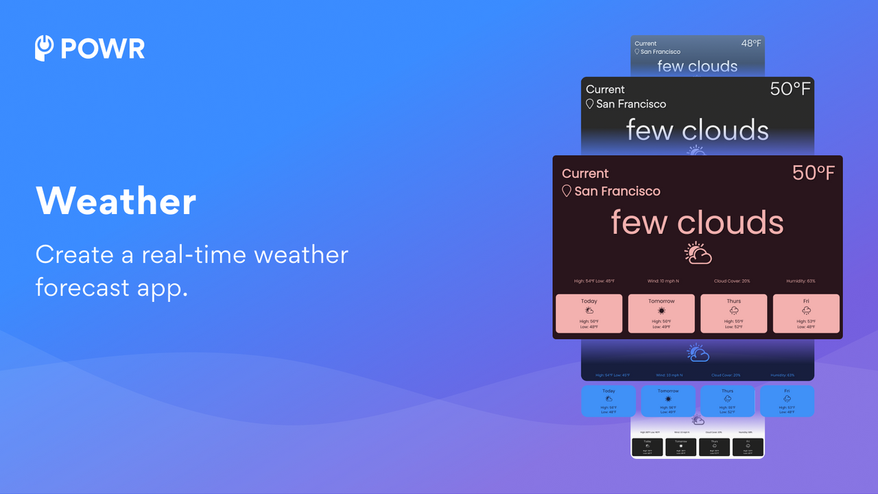 Create a customized weather app for your online store.