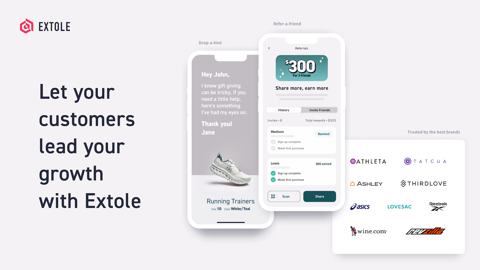 Extole: Referrals & Engagement Screenshot