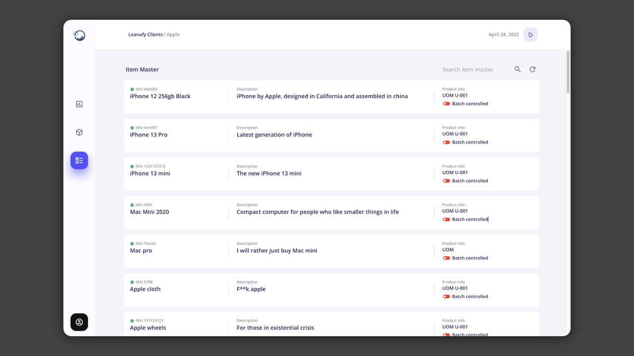 View all your warehouse synced SKUs 