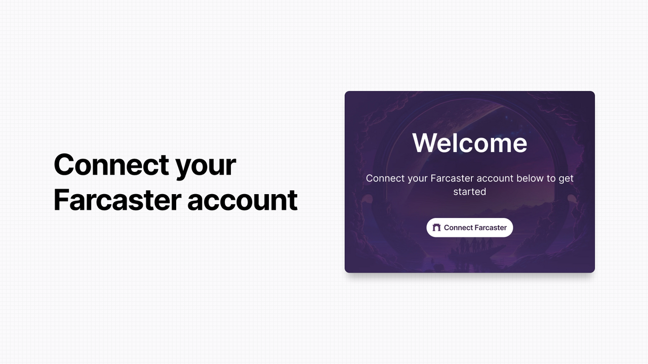 Connect Farcaster account