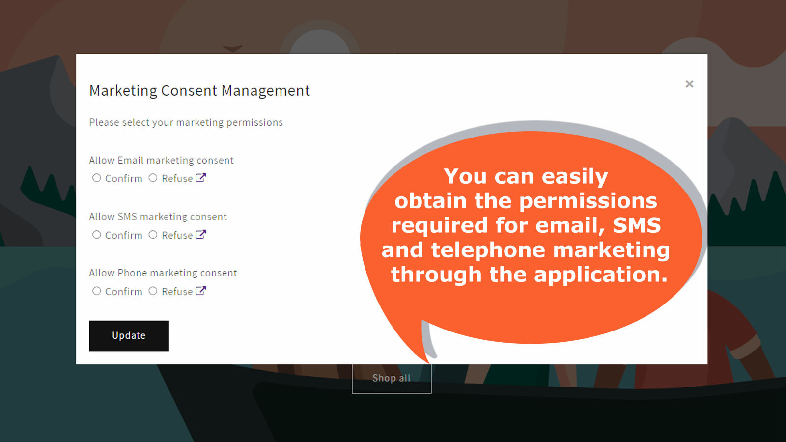 Easy Marketing Consent Screenshot