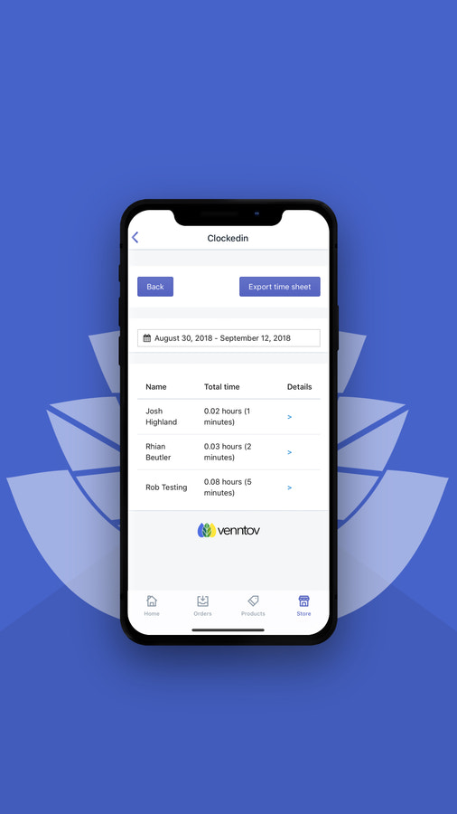 View and manage your team member's hours worked from mobile