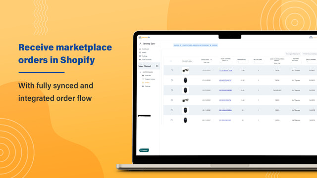 Receive marketplace orders in Shopify