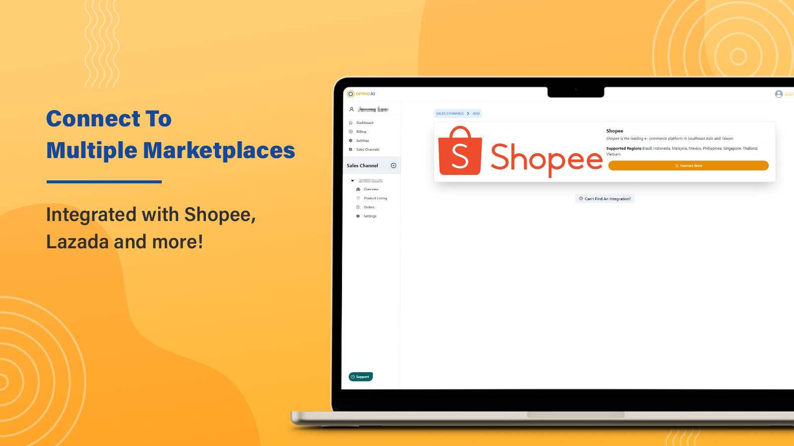 Connect To Multiple Marketplaces - Shopee / Lazada / Qoo10