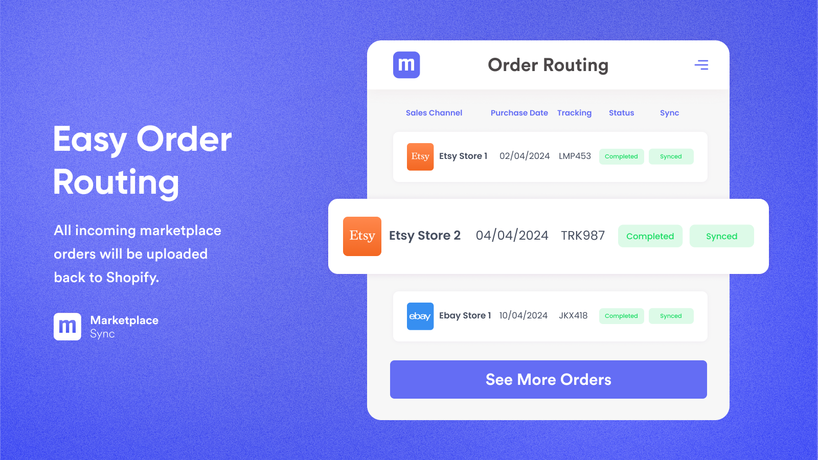 Multiorders Etsy & eBay sync Screenshot