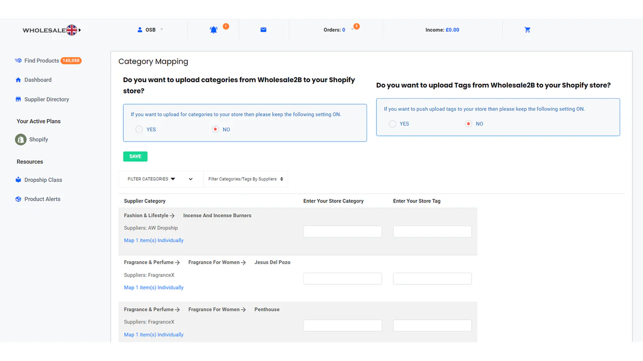 Category Mapping