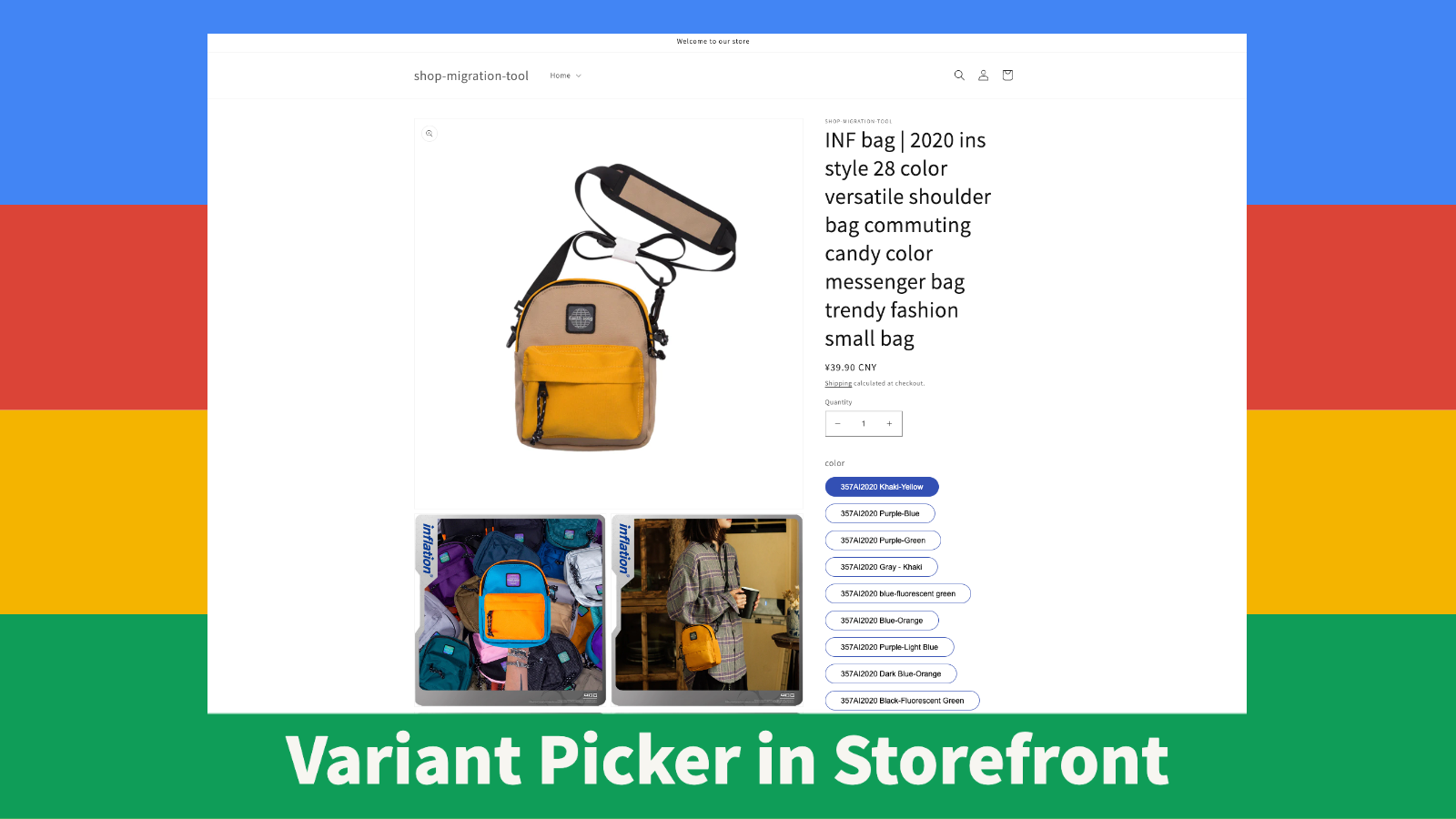 Tilpasbar Variant Picker i butikken