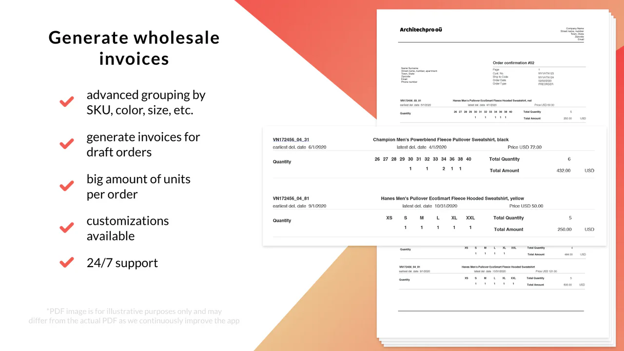 Mega PDF Factuur Generator – Aangepaste groothandelsfactuur