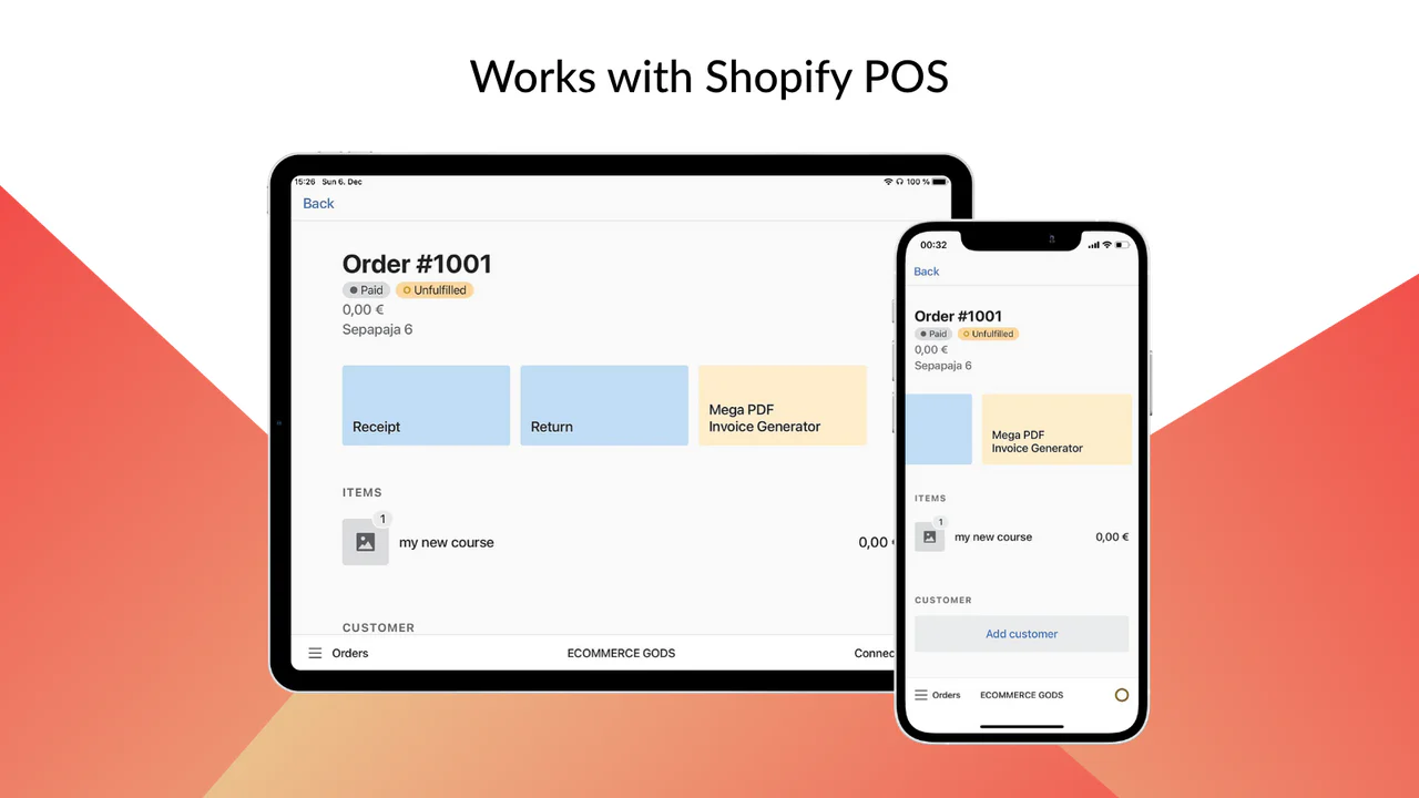 Mega PDF Faktura Generator – Fungerer med Shopify POS