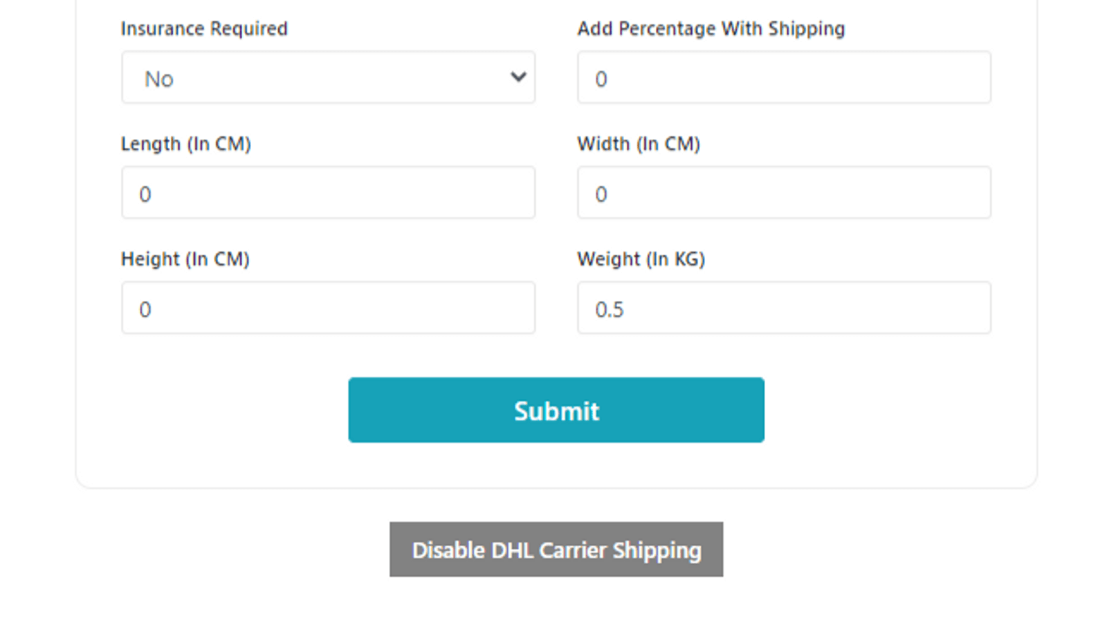 COTAÇÃO DE TAXA DHL ÍNDIA