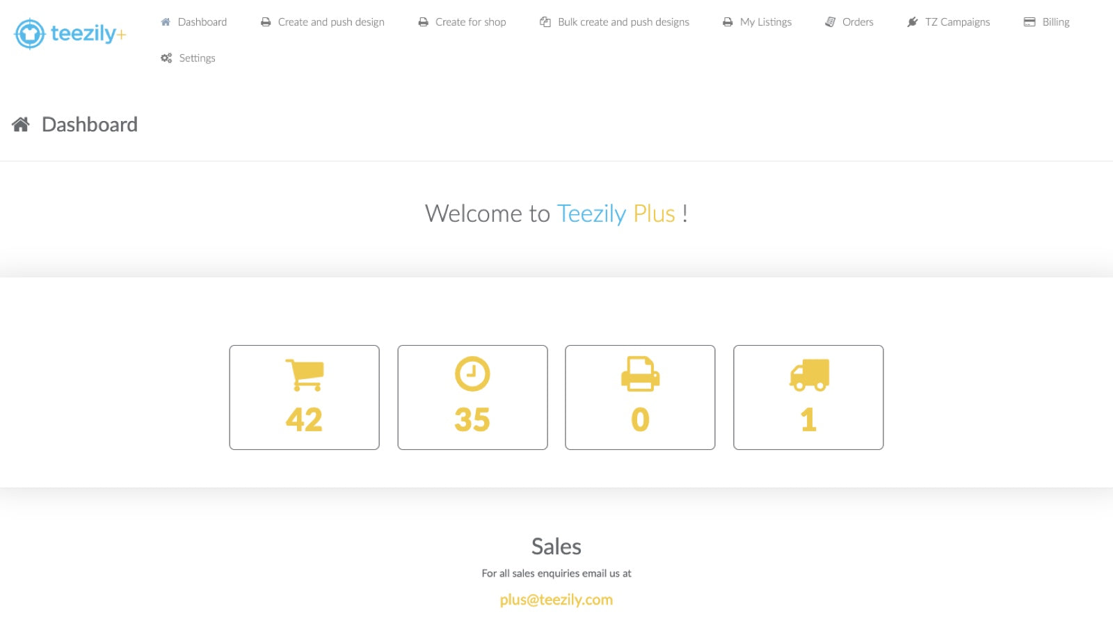 Teezily Plus Print on demand fulfillment provider Shopify App