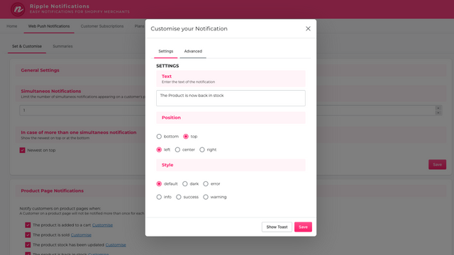 Configureer & bekijk uw ingestelde meldingen