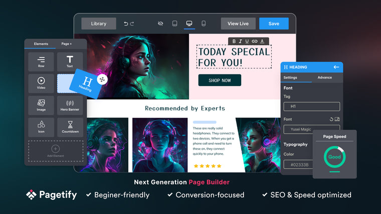 Pagetify Landing Page Builder Screenshot