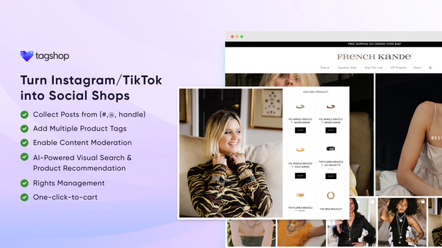 Créez une galerie Instagram et TikTok Shoppable ou une boutique Instagram