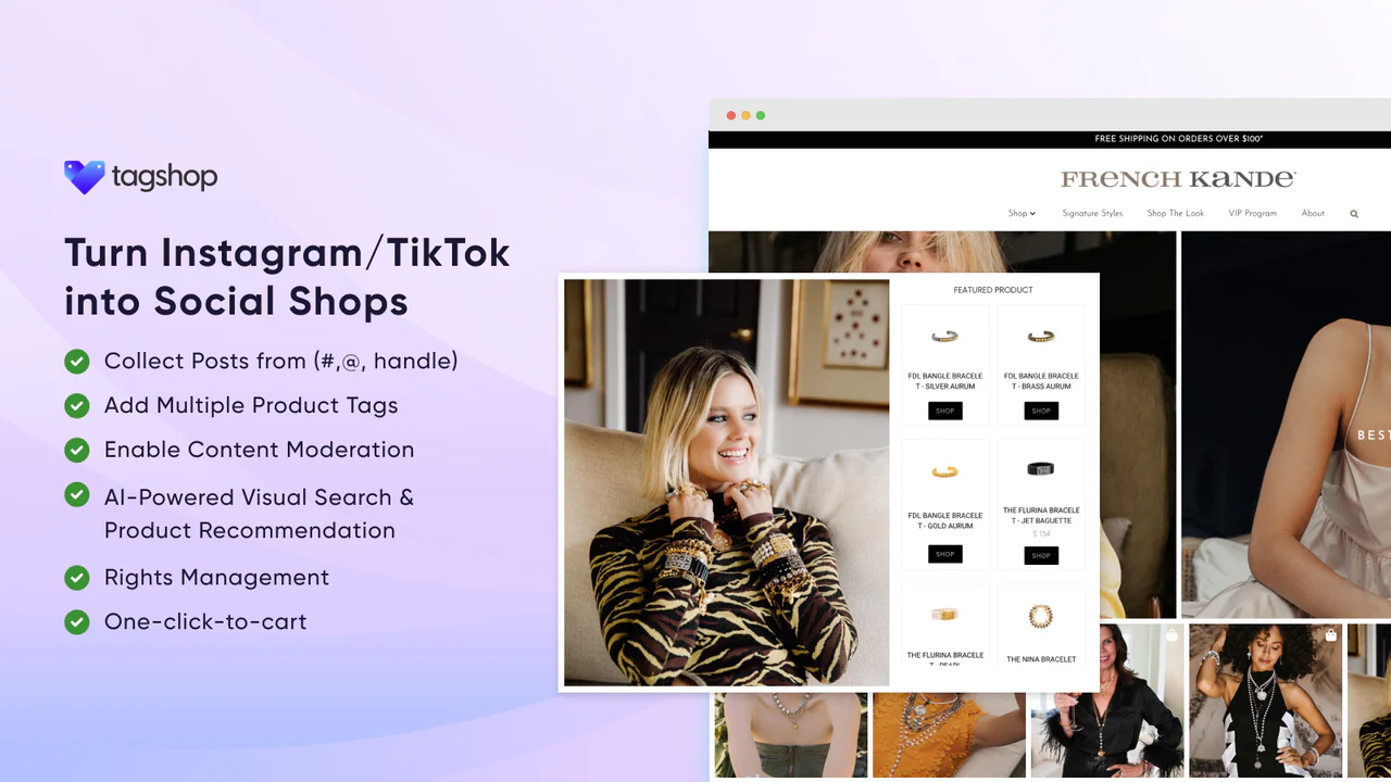 Créez une galerie Instagram et TikTok Shoppable ou une boutique Instagram