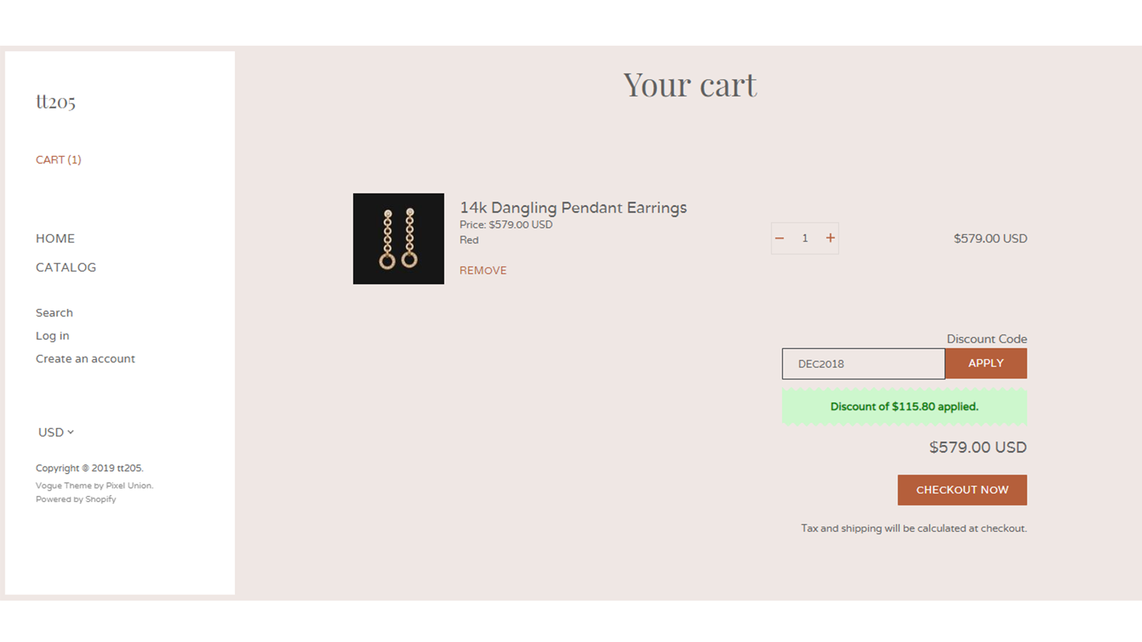  Cart page coupon