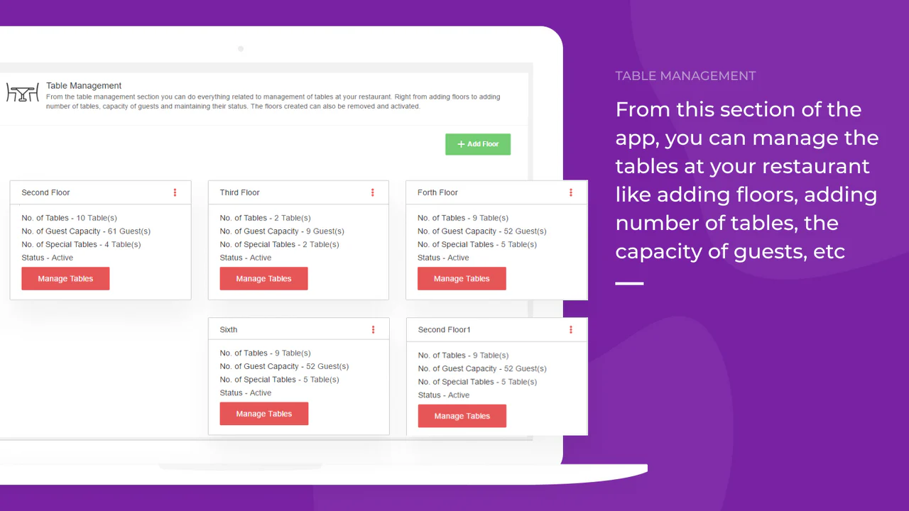 Gestion des tables