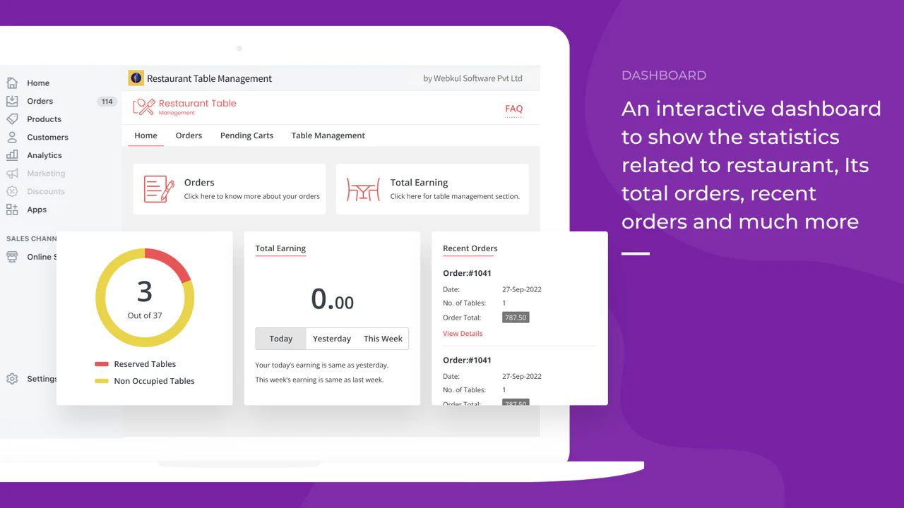 Order view page