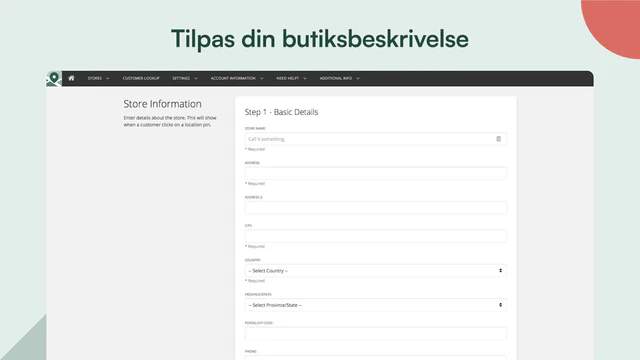 Tilpas din butiksbeskrivelse