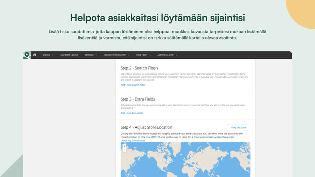 Helpota asiakkaitasi löytämään sijaintinne