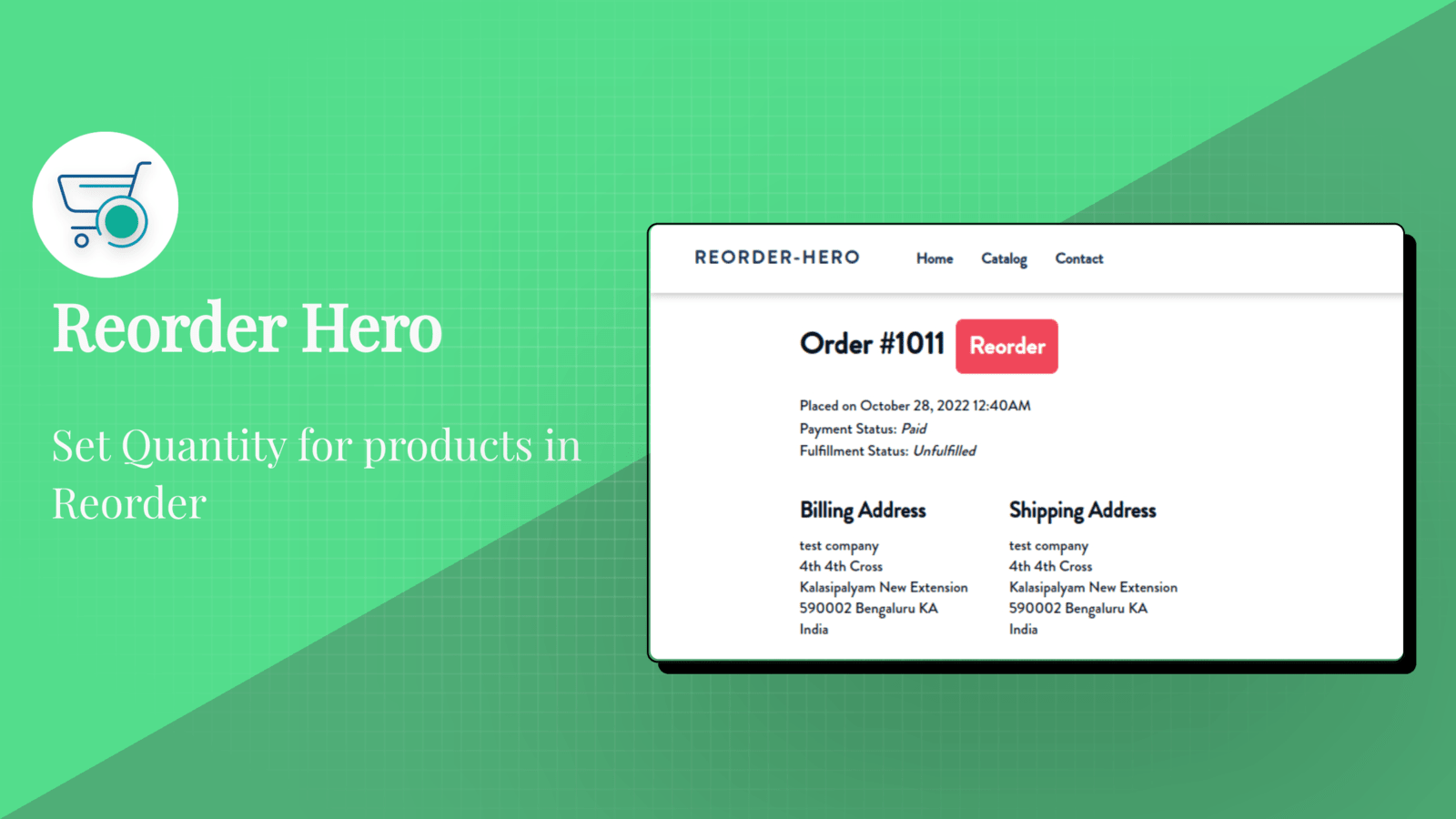 Reorder Hero ‑ Repeat Order Screenshot