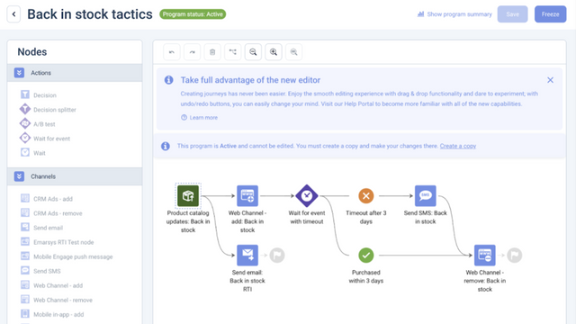 Back-in-stock Tactic Automation Flow