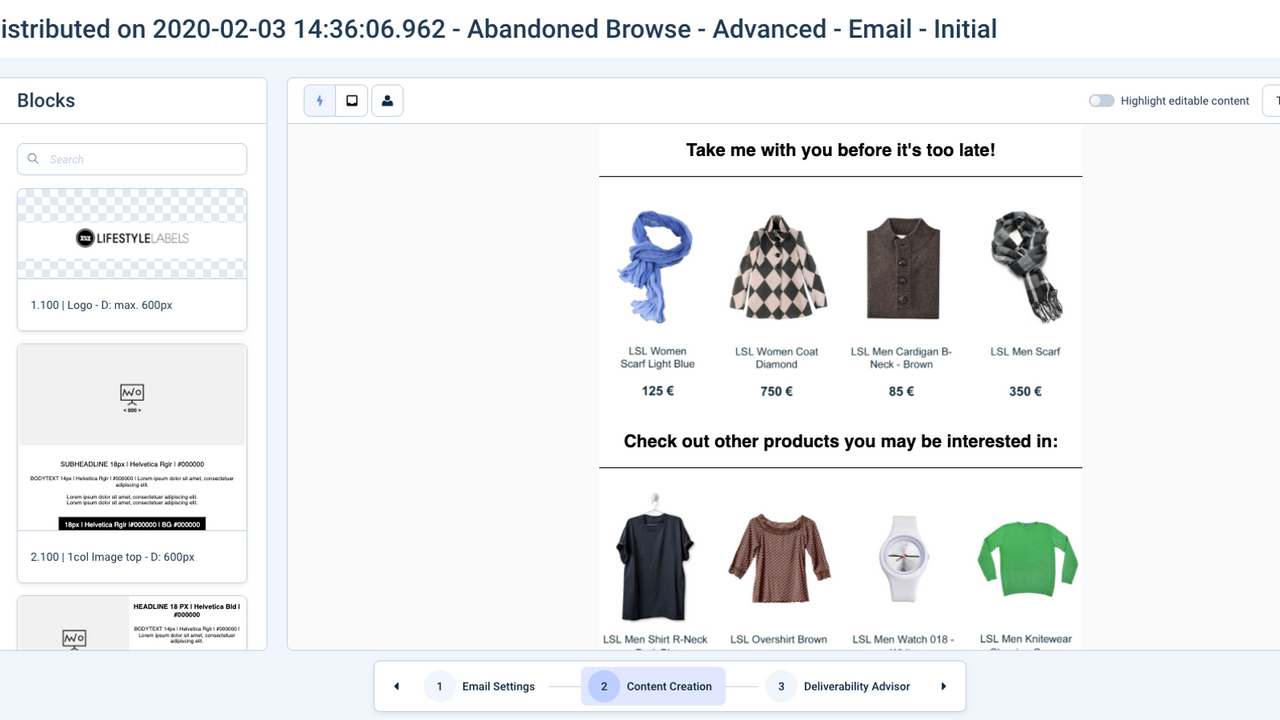 Personalised Product Recommendations for Email and Website