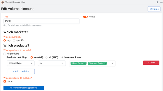 Configuration de la remise en volume : quels marchés et produits