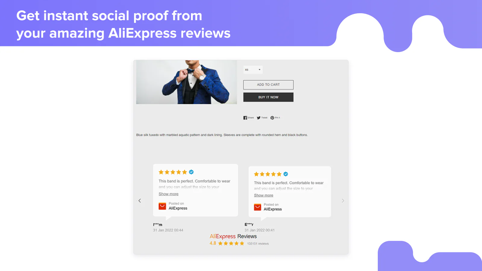 aliexpress reviews widget