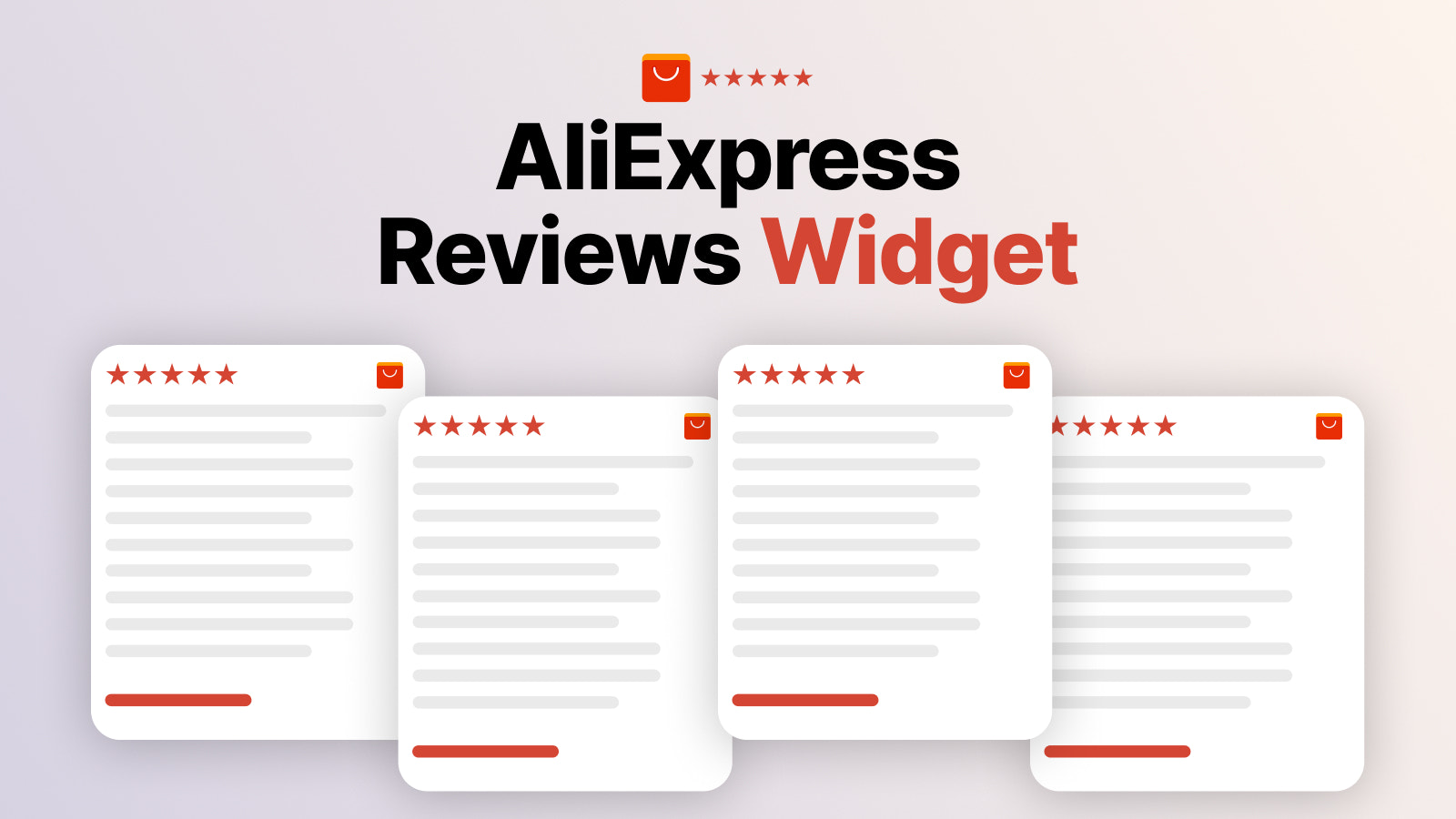 Aliexpress reviews widget