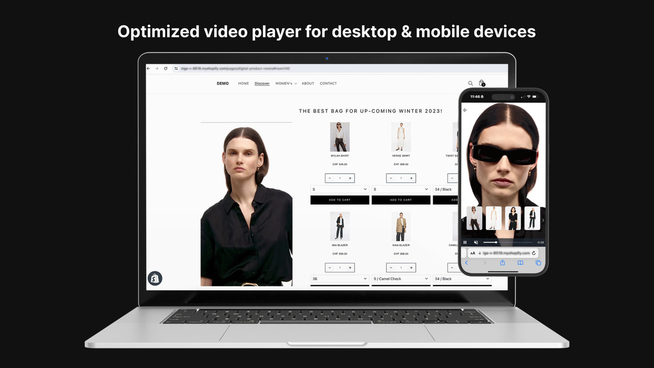 Optimierter Videoplayer für Desktop- & mobile Geräte