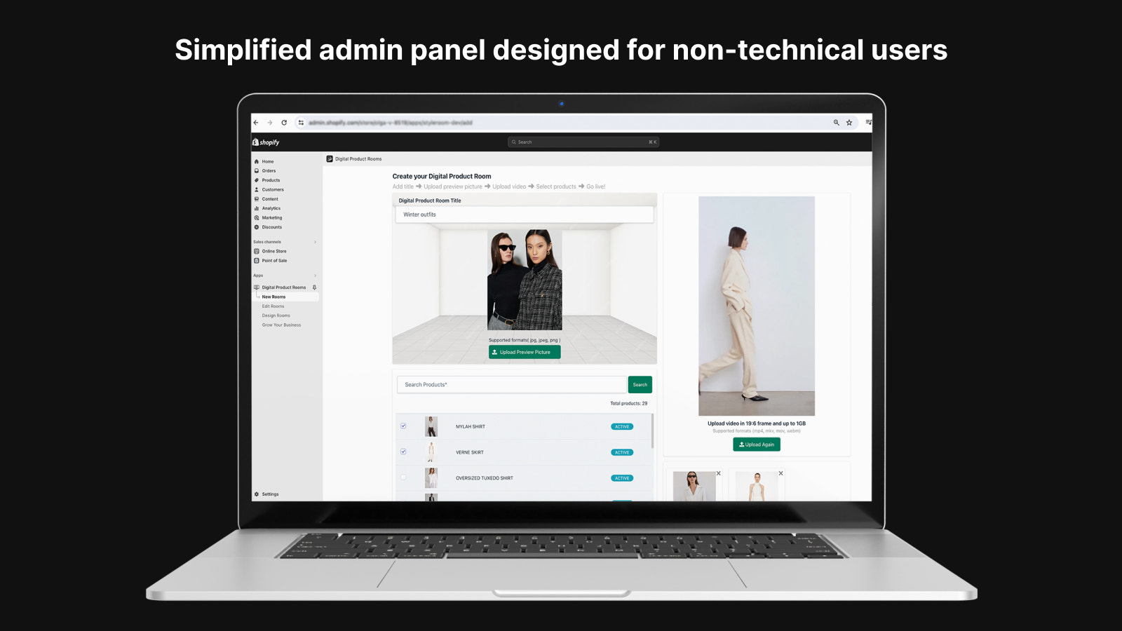 Panel de administración amigable para usuarios de nin-tech