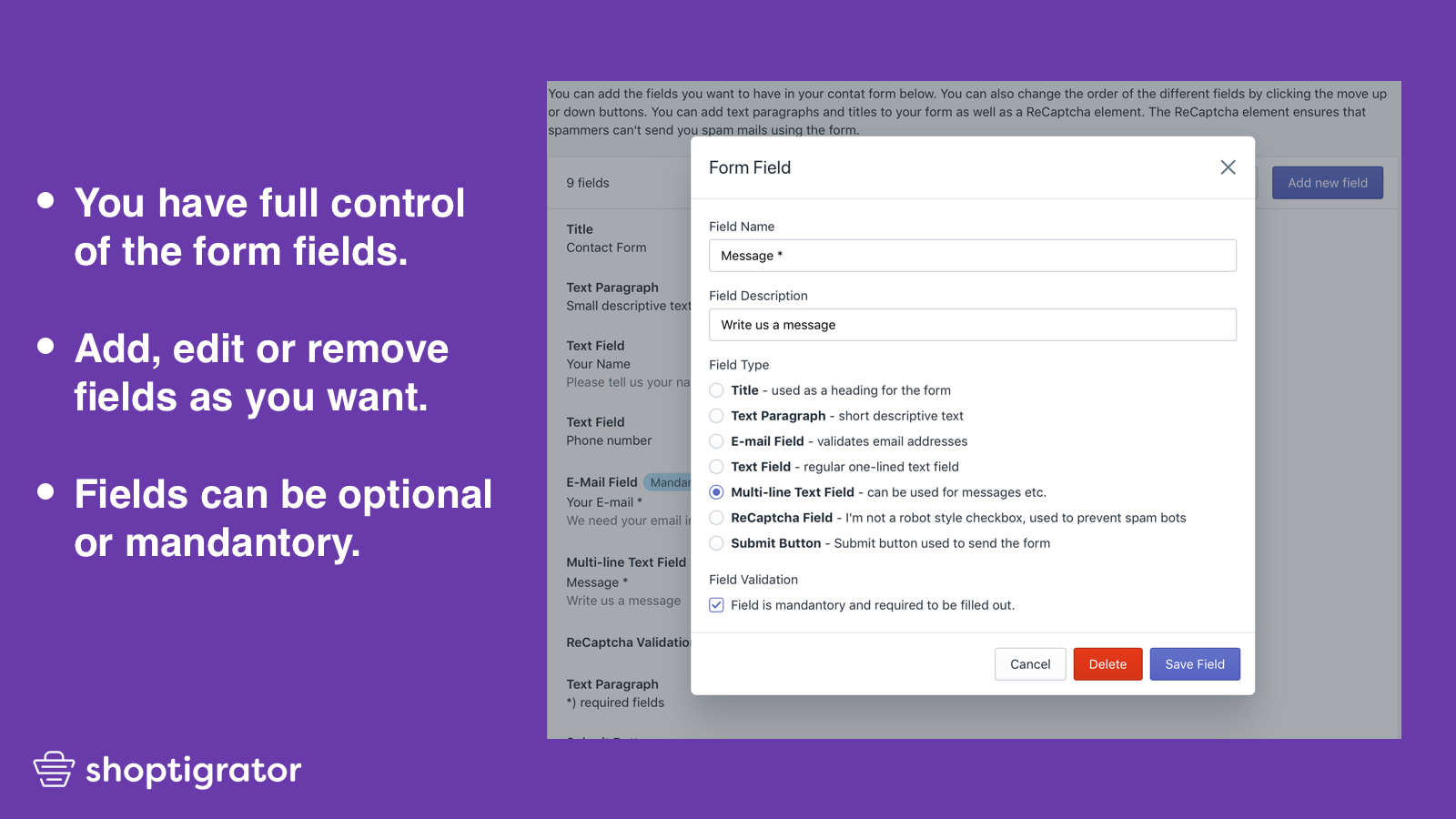 reCAPTCHA formular for Shopify