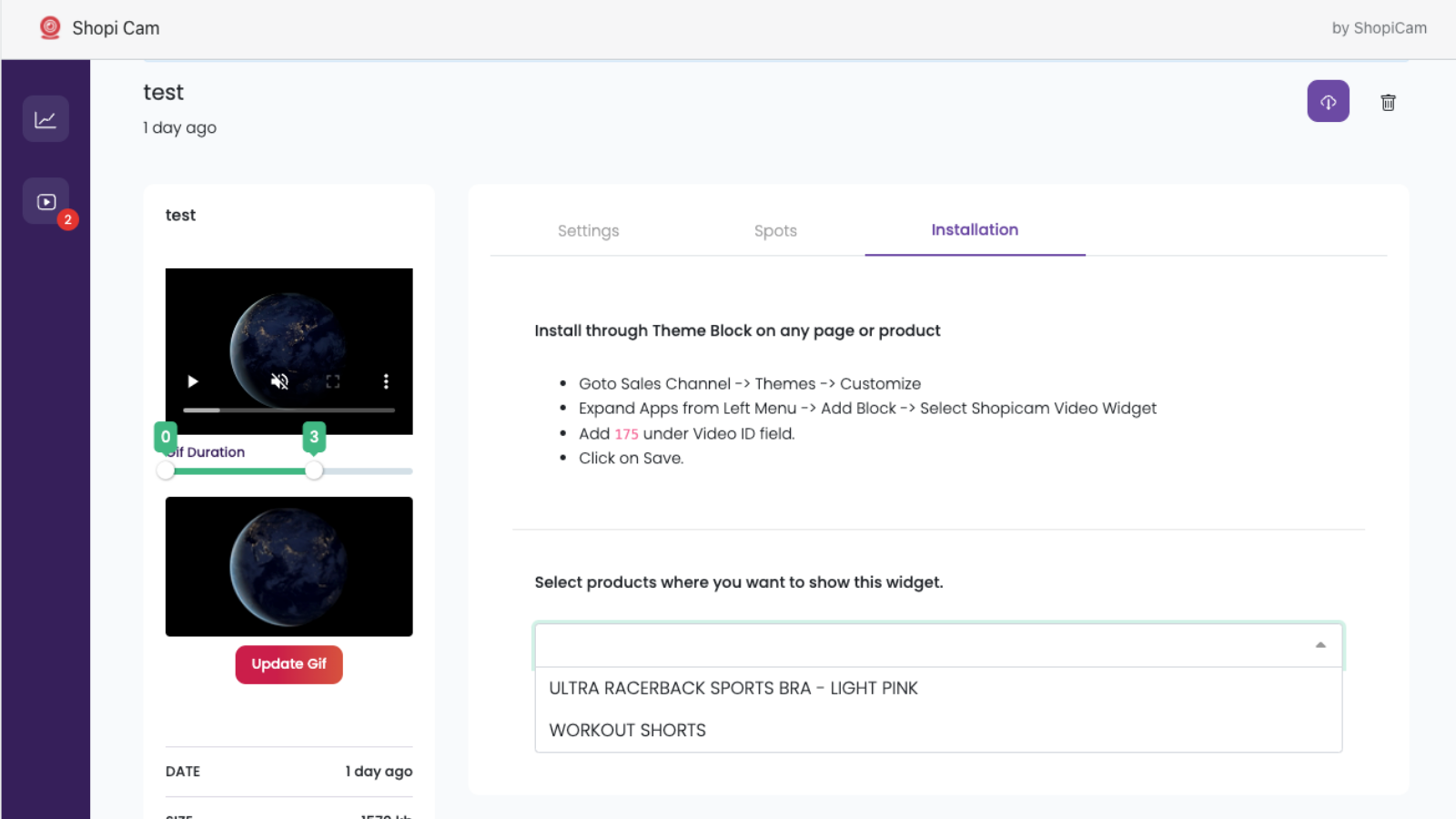 elegir el producto para mostrar en 