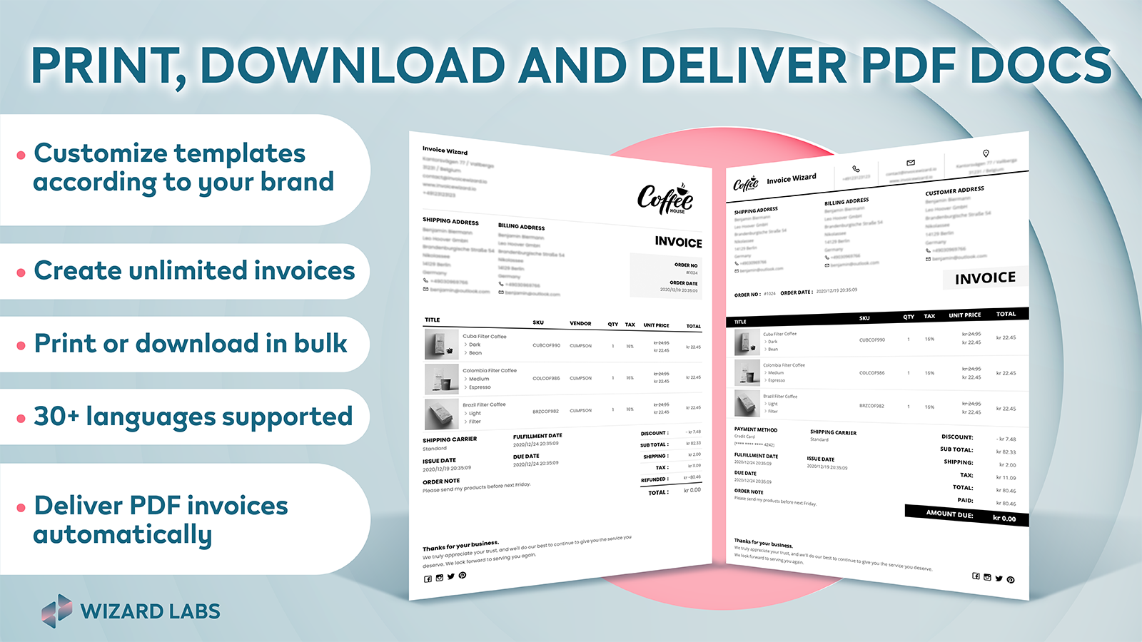 Wizard Labs: Invoice Wizard Screenshot