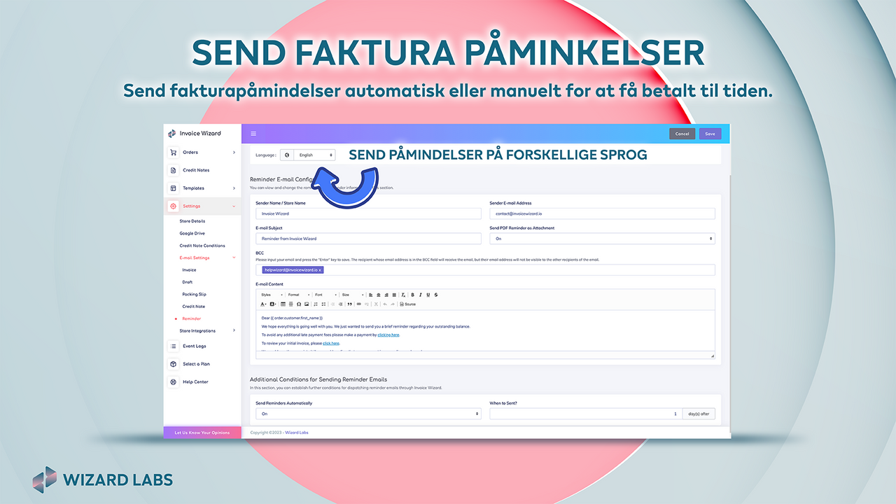 Send fakturapåmindelser automatisk