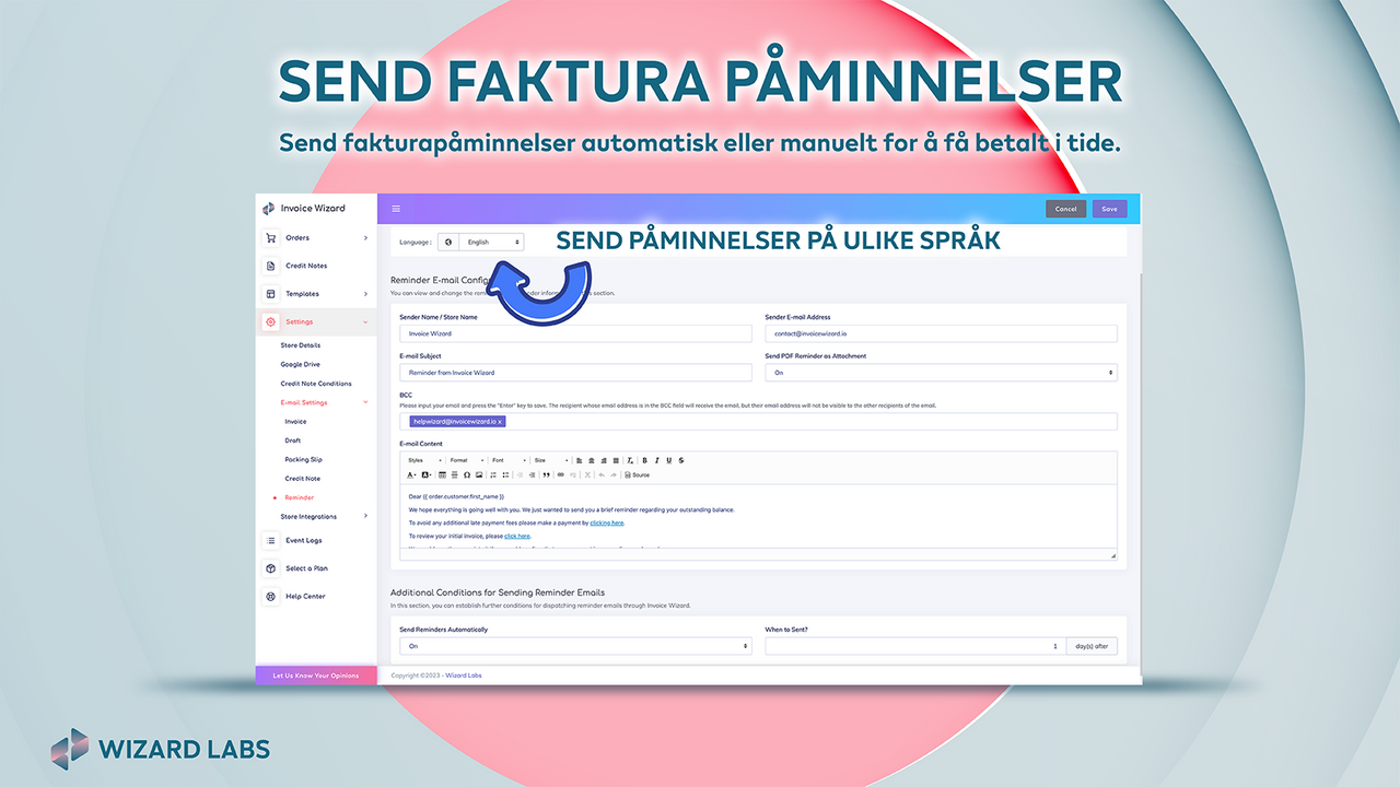 Send fakturapåminnelser automatisk