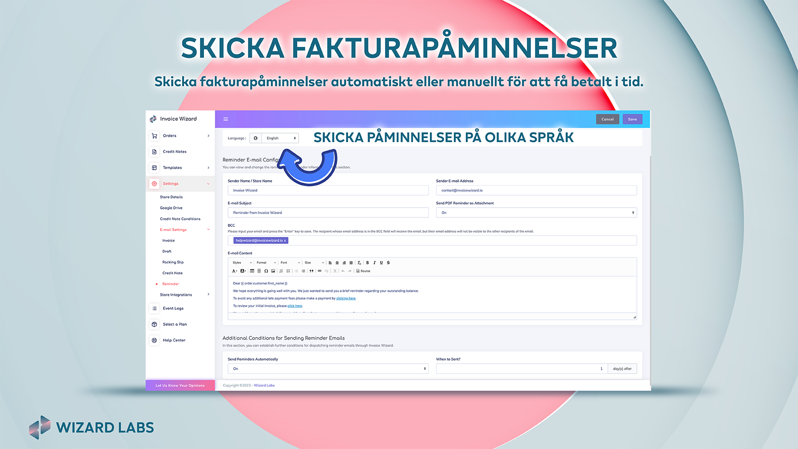 Skicka fakturapåminnelser automatiskt