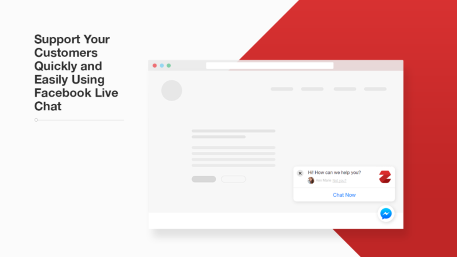 Facebook Live Chat Setting Page