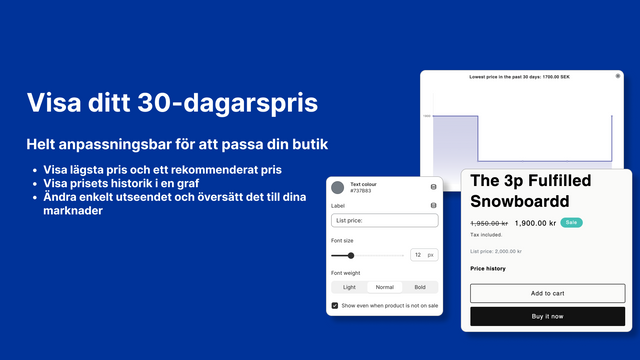 Visa ditt 30-dagarspris