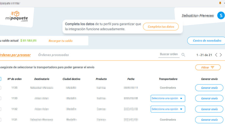 mipaquete.com Screenshot