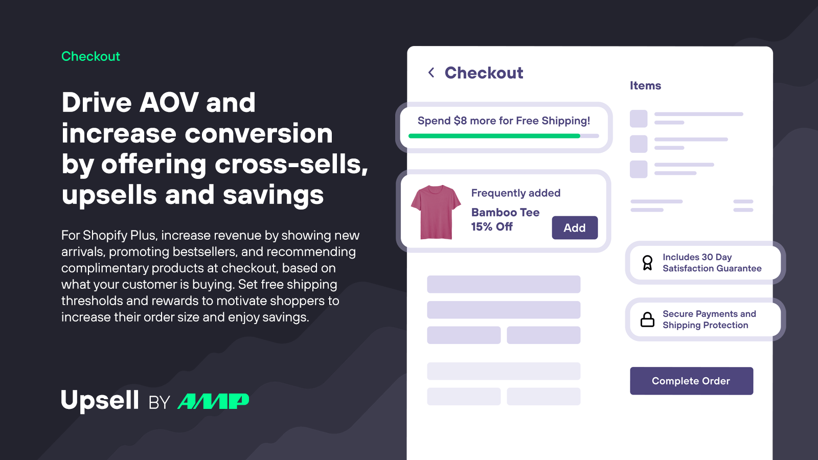 Checkout upsells og tiered rewards for Shopify Plus