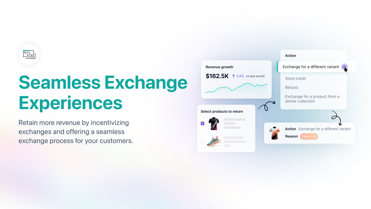 expériences d'échange fluides pour l'application de retour et d'échange Shopify