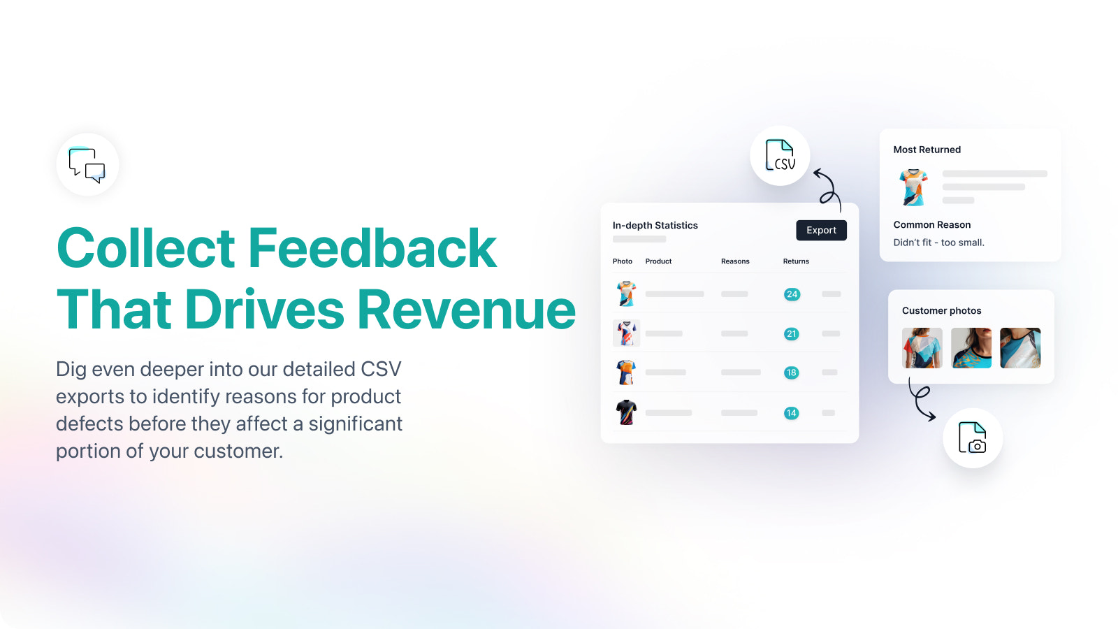 Collect feedback that drive revenues, shopify return app