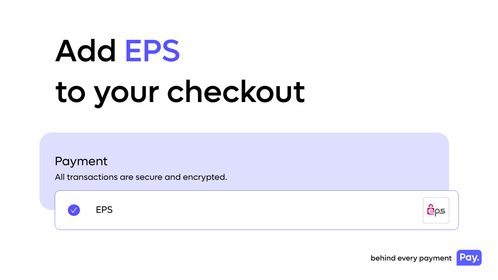 Add EPS to your checkout